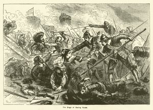 The Siege of Basing House by English School